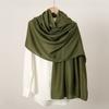 Autumn and Winter Hot-selling New Monochrome Linen Women's Scarf Popular Solid Color Cotton and Linen Feel Long Towel