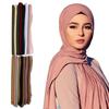 Monochrome Mercerized Cotton Jersey Scarf  Cotton Convenient Long Scarf  Turban