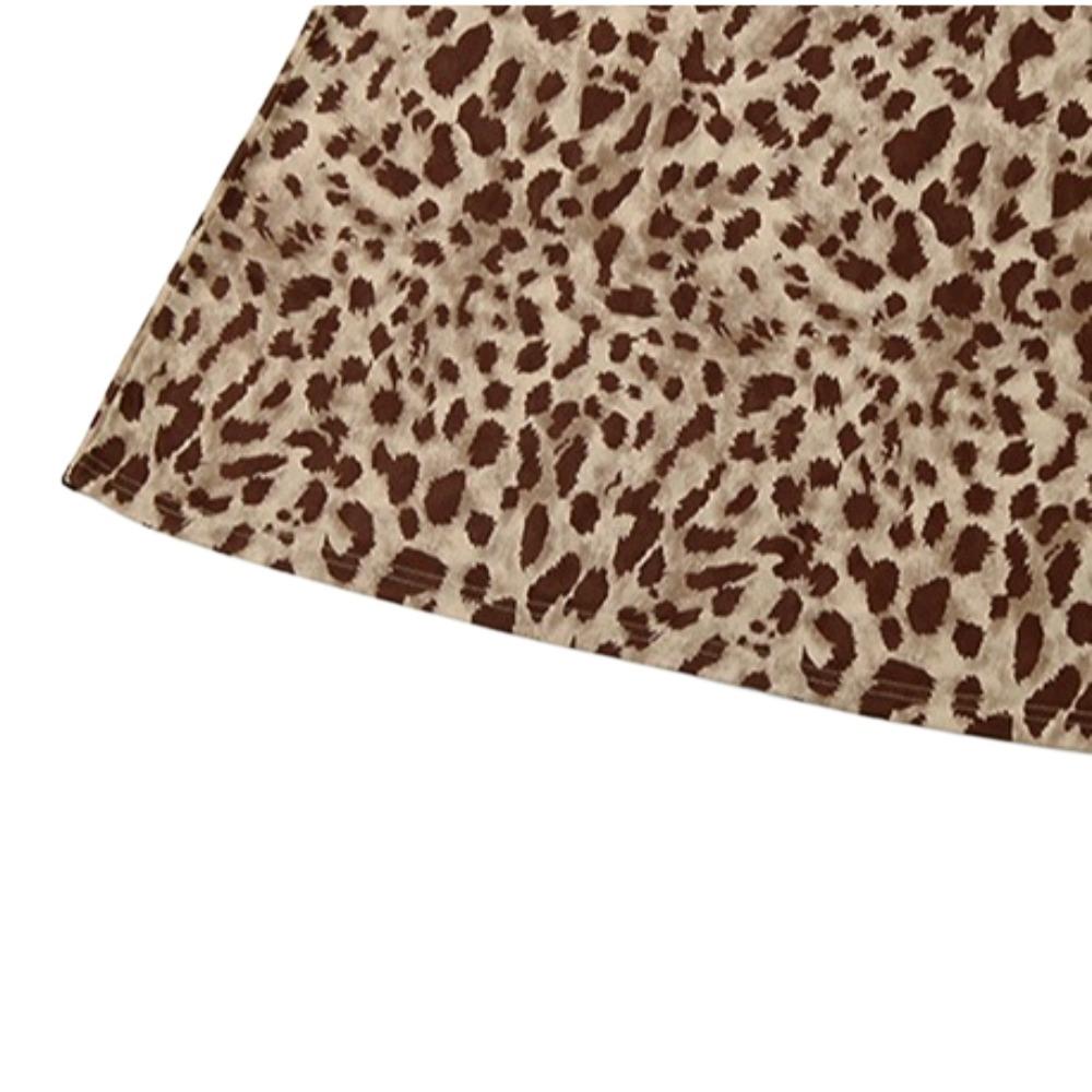 V-neck Vintage Long Dress High Waist Sleeveless Party Dress Elegant Leopard Tulle Dress Beach Wear