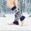 Retro Christmas Winter Leg Warmers Snowflakes Calf Socks New Christmas Snowflake Knit Socks