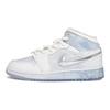 Jordan Air Jordan 1 Mid top Vintage Basketball Shoes GS Blue White FQ9117-400(Team186-)