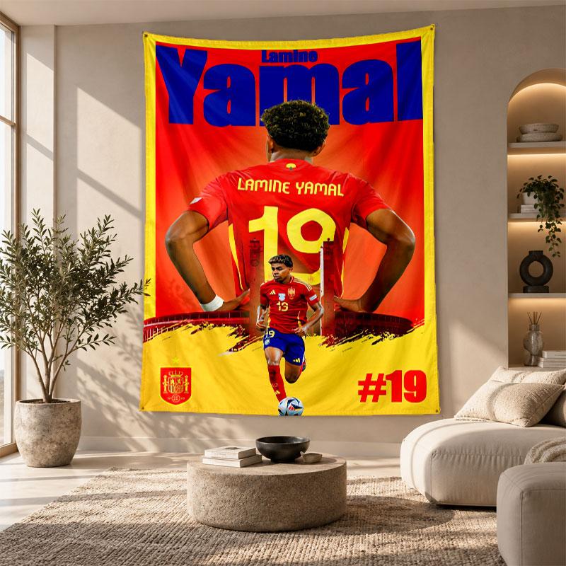 Decorative Tapestry,Lamine Yamal Printed Wall Art, Lightweight Wall Hanging For Bedroom Background