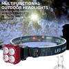 Rechargeable Headlight 4 LED Headlamp Camping Headlight Fishing Lights Work Light Running Hiking Lamps