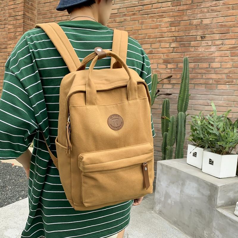 Рюкзак из холста для женщин, школьных подростков, студенческий ретро-рюкзак для занятий