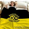 1PC Borussia Custom Name Patterned Flannel Blanket Suitable For All Seasons for Home Decor Warmth and Comfort Gifts Holiday Present