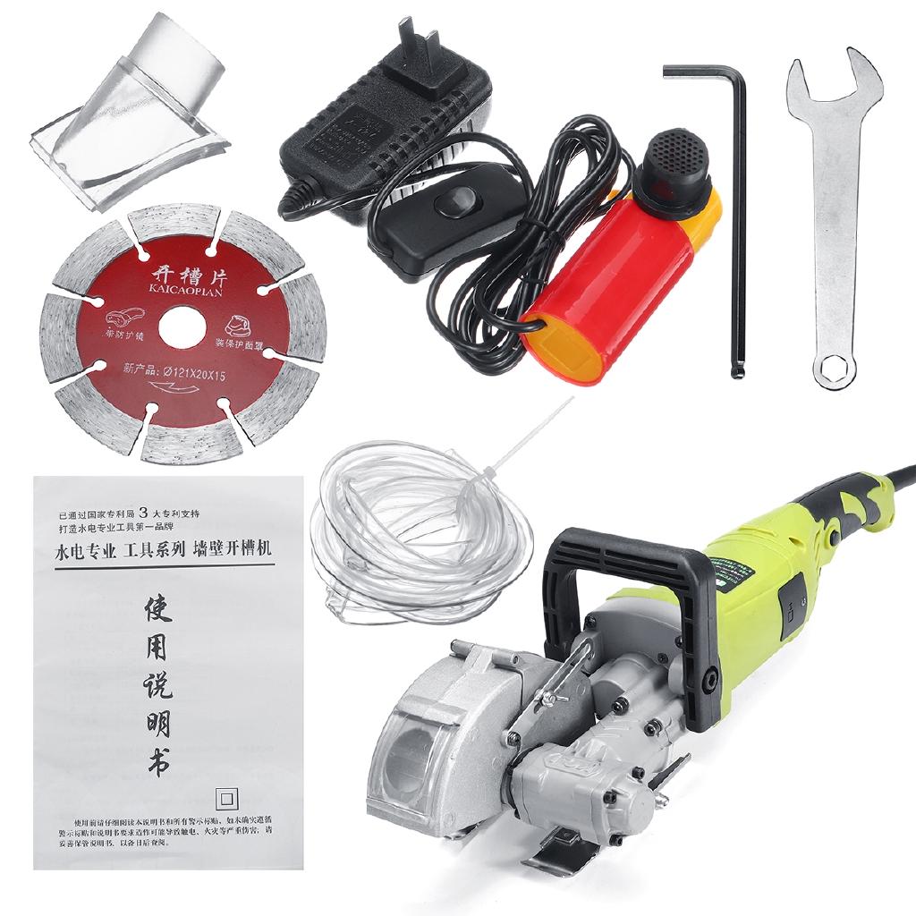 4000W Electric Slotting Brick Wall Chaser Cutting Grooving Machine 220V 4KW Steel Concrete Cutter Slotting Set Power Tools