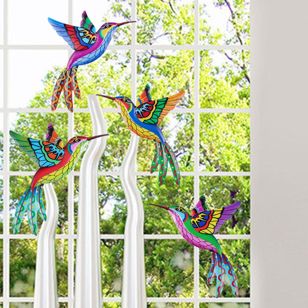 Inspirational Sculpture Metal Hummingbird Garden Backyard Wall Decoration Art Craft Sculptures
