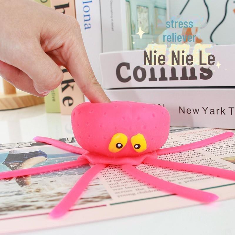 Octopus Squishy Toy for Kids - Perfect for Bath, Pool, Beach; Great for Relaxation and Play