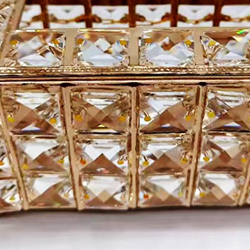 Коробка для салфеток Crystal Iron Shining Paper Holder Аксессуары для дома для кофейни, бара, гостинной отеля
