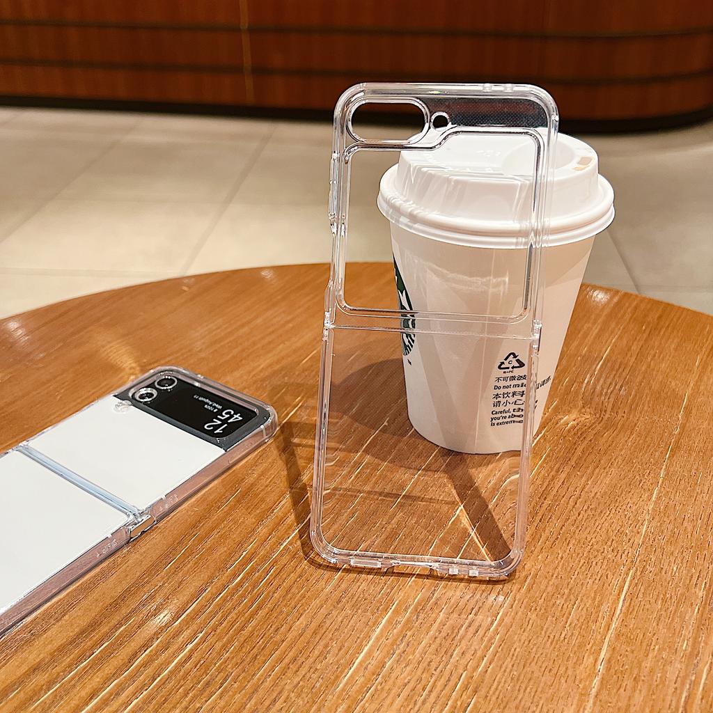 Soft TPU Clear Phone Case For Samsung Galaxy Z Flip 7 6 5 4 3 5G Folding Silicone Cover For Samsung Z Flip6 Flip5 Flip4 Flip3