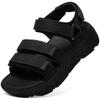 MERPHINE Comfortable Sports Sandals with Velcro Perfect for Summer Outdoor Classic Size Women's Closure, Lightweight, Breathable, Wear, Black, 22.5cm