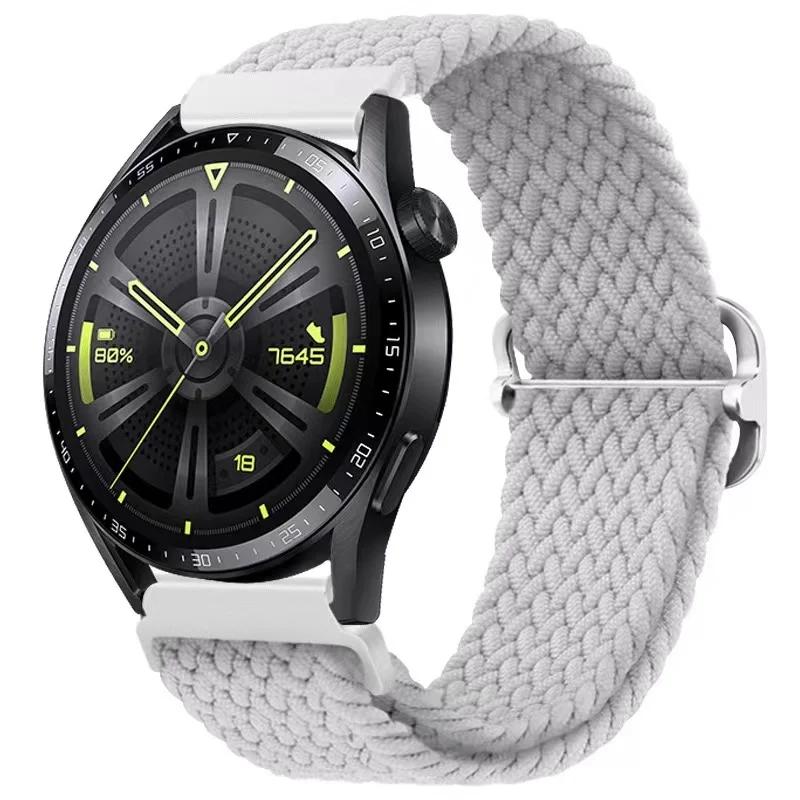22 мм 20 мм Плетеный нейлоновый ремешок для Huawei Watch 4/3/GT4-3 Samsung Watch 6/5/4/3 Тканевый браслет Наручный ремешок Amazfit GTR 4/GTS4