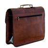 Винтажная сумка-портфель из козьей кожи, натуральная сумка для ноутбука, коричневая сумка-портфель
