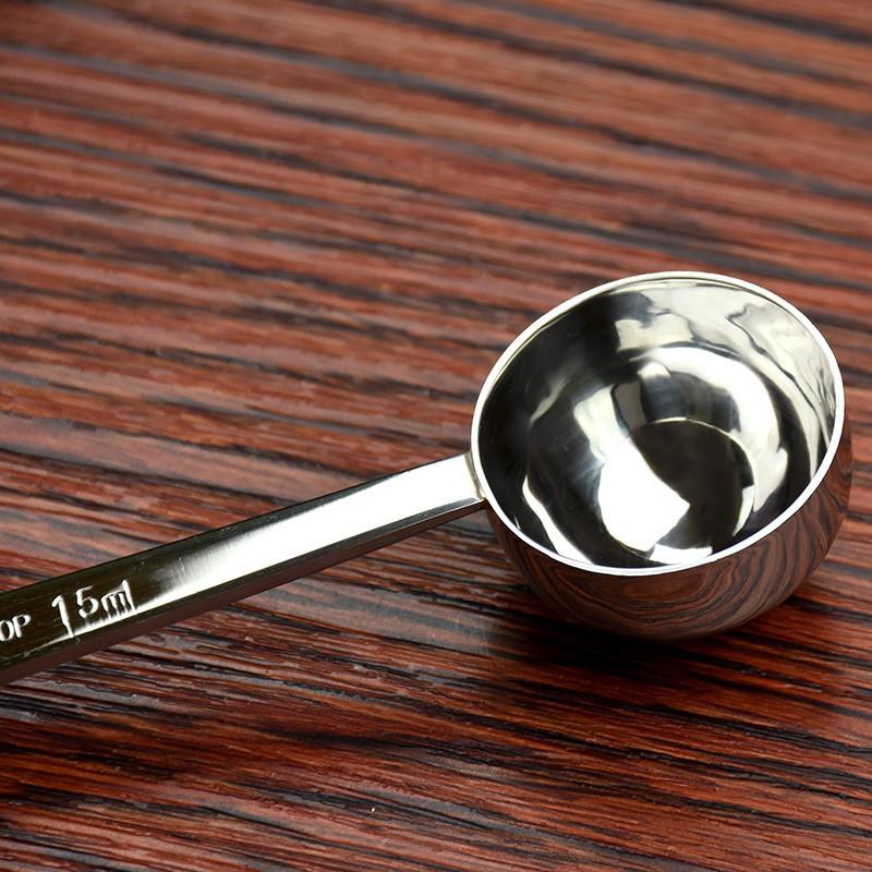 15ml/30ml Stainless Steel Measuring Scoop Coffee Tea Spoon Long Handled Metal Measure Spoon Kitchen Tools