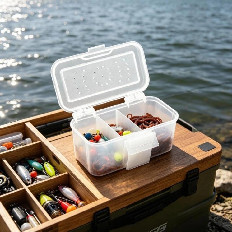 Breathable Fishing Live Baits Box Light Weight Plastic Live Baits Container Hanging Waist Plastic Baits Storage Box
