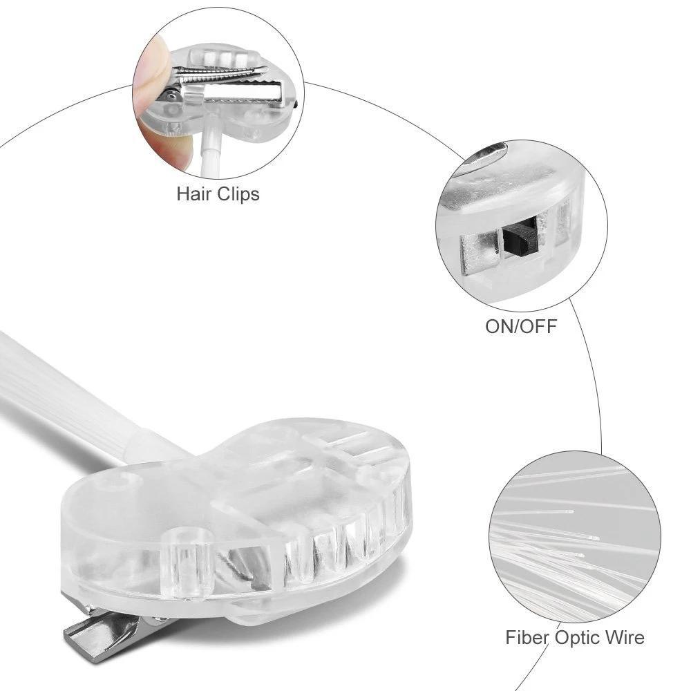 5PCS Flashing LED Light Up Toys LED Hair Lights Flashing Light Up Toys Barrettes for Party Bar Dancing Hairpin Light Up Hair