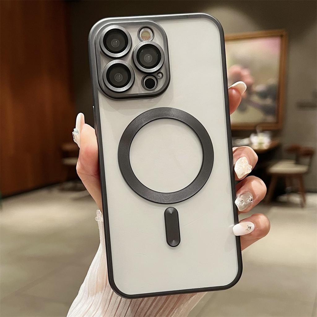 Подходит для чехлов для телефонов IPhone16Pro. Apple 15 Металлик Матовая Оригинальный Цвет 13/14 Гальванизированный Противоударный Чехол