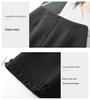 2026 Winter Women's Gray A-Line Skirt: High-Waisted, Slimming, Lace-Pleated Short Skirt for Petites