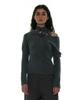 PARTIMENTO WOMEN Tie Neck Strap Asymmetrical Knit Top_Charcoal