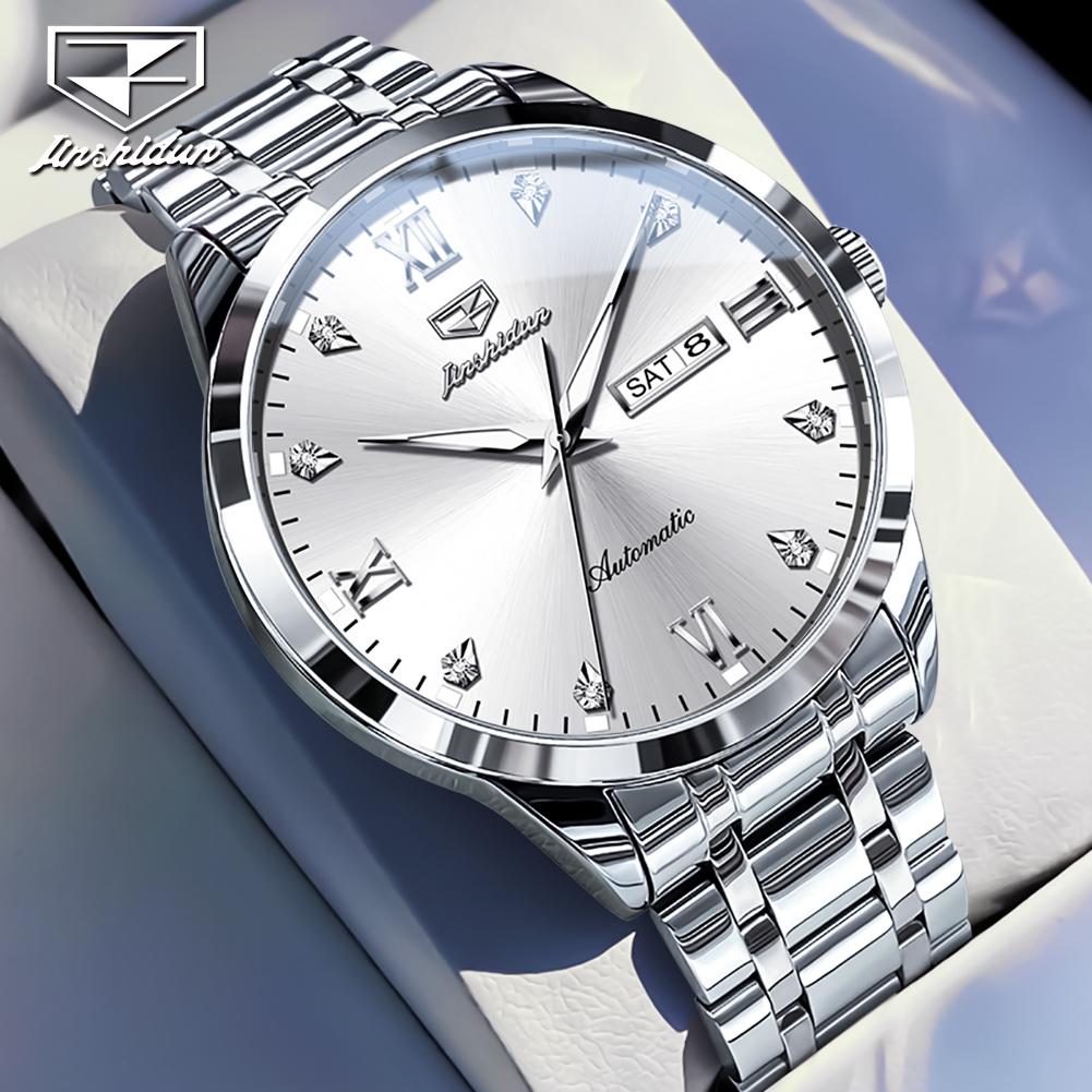 JSDUN 8980 Automatic Mechanical Watches For Man Simple Luxury Business Men's Wristwatches Waterproof Luminous Original Man Watch