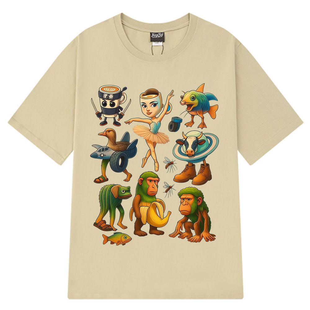 Italian Brainrot Funny Meme Graphic Tshirt Tralalero Tralala Tung Tung Tung Sahur Ballerina Capuchina Brr Brr Patapim T Shirts