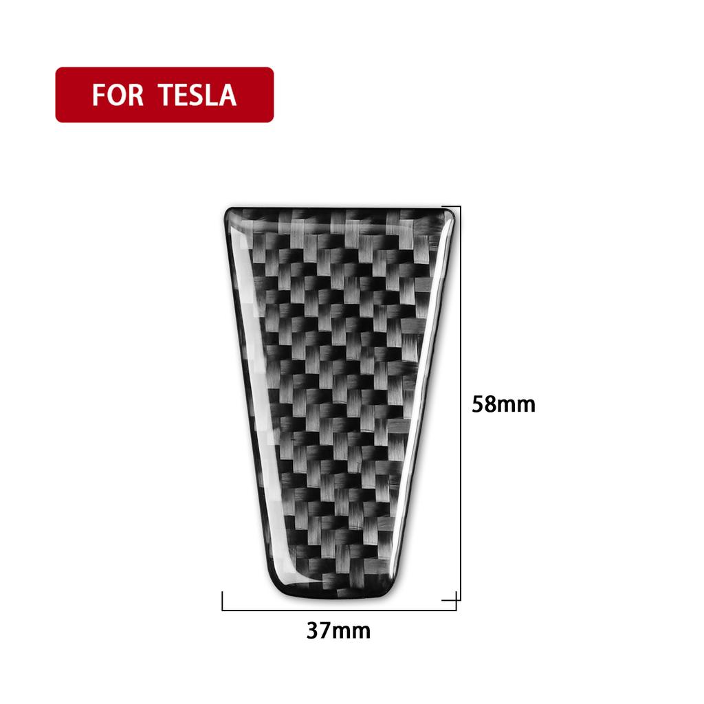 Для Tesla Model X 2016-Model S 2012-натуральное углеродное волокно, внутренняя отделка рулевого колеса автомобиля, декоративная крышка