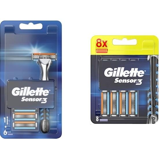 Gillette Sensor 3 Shaver + 14 Spare Razor Blades