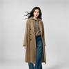 GOELIA Unisex Camel Wool Double-Faced Peak Lapel Coat
