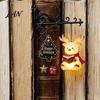 Dark Academic Room Decor Christmas Library Lantern, Mini Decorative Bookshelf Reading Lamp, Vintage Metal LED Lantern Night Light with Happy