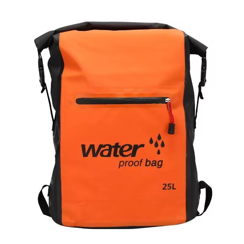 25L Outdoor Waterproof Wear-Resistant PVC Backpack for Rafting and Swimming