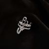 Trend Zircon Double Layer Micro-Inlaid Exaggerated Finger Rings Fashion Jewelry Open Ring Copper