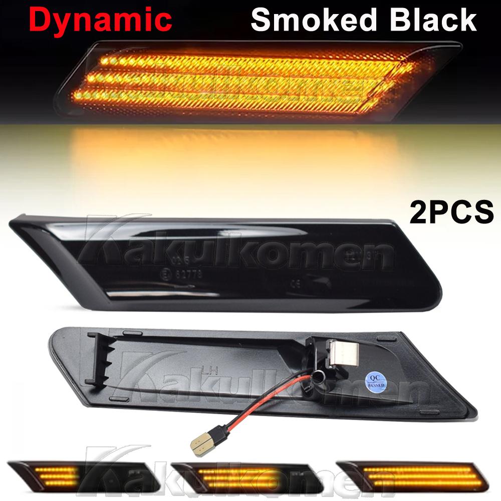 Sequential Flashing LED Dynamic Turn Signal Side Marker Light 2Pcs For Porsche 987 Cayman Boxster 911 997 Carrera Turbo GT3 GT2