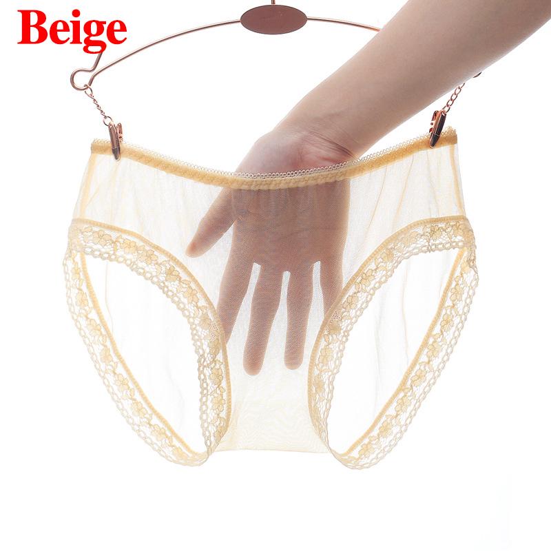Women's Sexy Underwear Mesh Briefs Lingerie See Through Lace Knickers Sheer Panties Undergarments