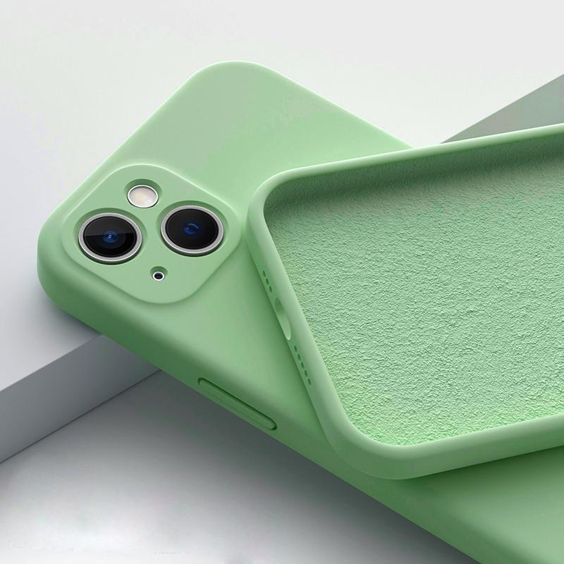 Для Xiaomi Huawei iPhone Smausng Liquid Silicon PC Case Ультратонкий ударопрочный