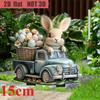Charming Bunnies and Vintage Trucks, 2D Flat Acrylic, Decorative, Suitable for Gardens, Lawns, Potted Plants, Suitable for Christmas, Halloween