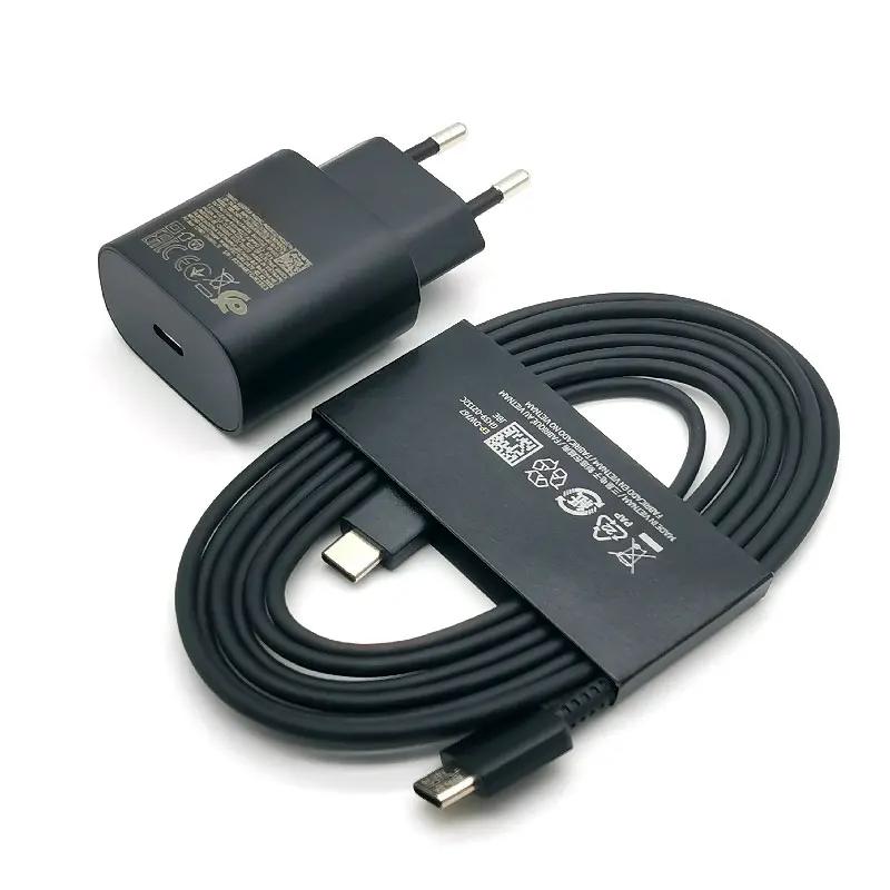 Charger 25W Super Fast Charging Adapter 1.8M Type C Cable For Galaxy S20 S21 S22 S23 S24 Ultra Z Flip Fold 6 5 4 3 2