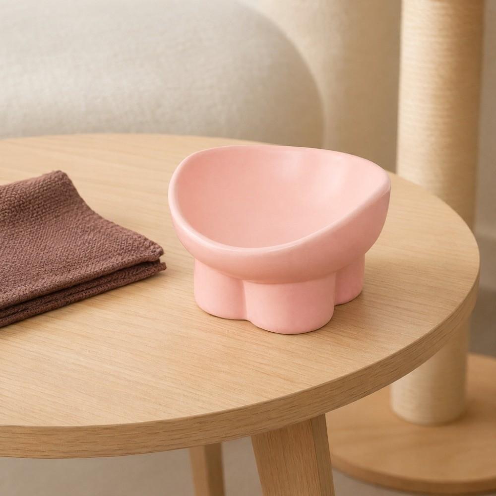 Anti-spill Elevated Cat Bowl Anti-knock High Foot Bowl Cute Water Bowl for Pets Cats Dogs