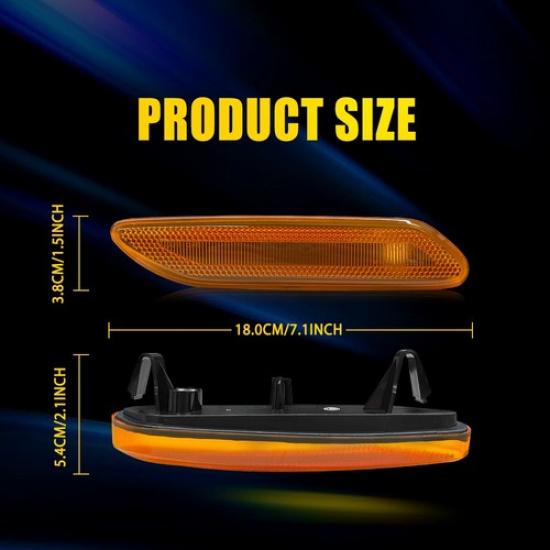 2PC LED Side Marker Housing-Amber Light Turn For Mini Cooper Countryman R60 R61