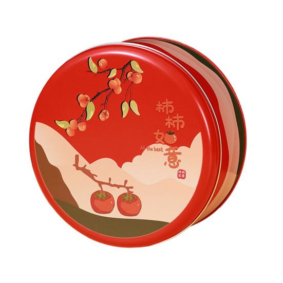 Год Дракона, коробка для печенья, китайские иероглифы, закуски, коробка конфет, круглая детская жестяная подарочная коробка, украшение для дома на Новый год