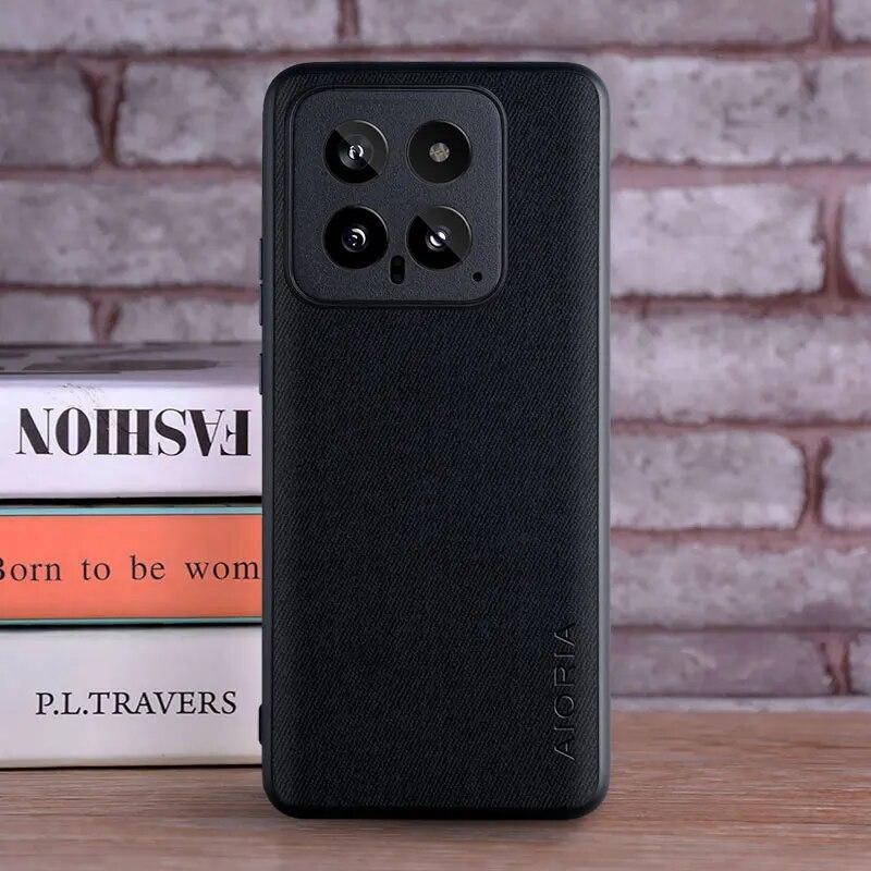 Чехол для Xiaomi 14 13T 12T Pro 13 Ultra, роскошный текстильный кожаный чехол для телефона, чехол для xiaomi 14 pro, чехол