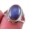 Natural Labradorite Gemstone 925 Solid Sterling Silver Jewelry Ring Size 6 Y8l68