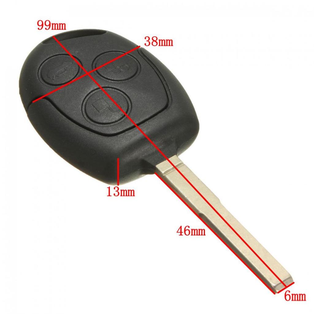 Умный дистанционный брелок с 3 кнопками, 433 МГц, необрезанный, с чипом 4D63, подходит для Ford Focus/Mondeo/Fiesta/Galaxy/S Max 2004-2011