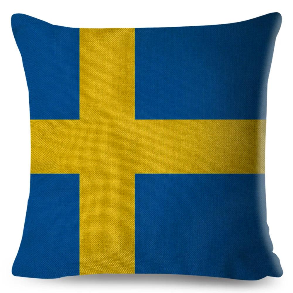 Чехол на подушку с национальным флагом в 50 стилях для дивана, декор для детской комнаты, наволочка с геометрическим принтом, наволочка из полиэстера 45x45 см