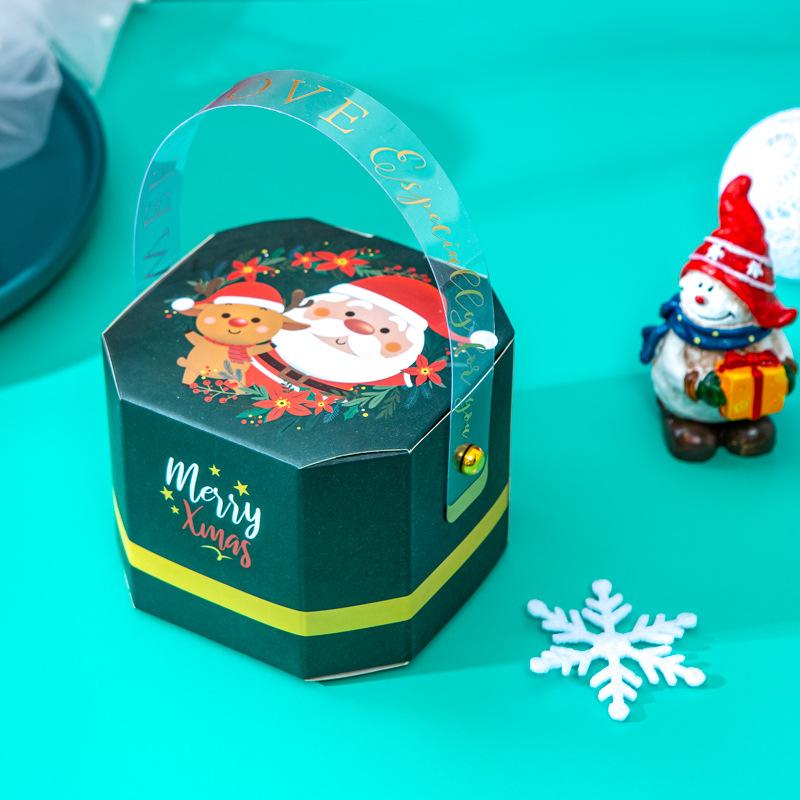 Милая мультяшная упаковка для подарков в канун Рождества, подарочная упаковка для конфет, шоколада, праздничная декоративная бумажная коробка, 10 шт./лот