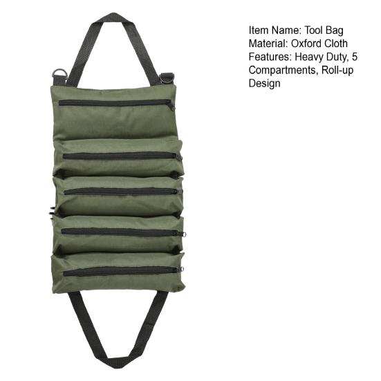 Сворачиваемая сумка для хранения инструментов Сверхпрочная ткань Оксфорд Водонепроницаемая Складная Портативная Сумка-органайзер для электрика Автомобильная Аппаратная Сумка для хранения инструментов