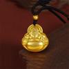 Vietnamese Sand Gold Maitreya Buddha Pendant Necklace for Men & Women
