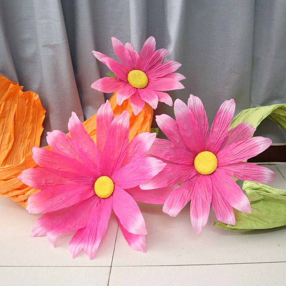 Giant Simulation Daisy 50cm Fake Flowers Welcome Flower Wedding Party Background Wall Decoration
