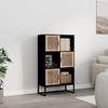 VidaXL Highboard Black 70x35x125 Cm Engineered Wood, Sideboard, Storage Furniture, Cupboard, Cabinet, Living Room Furniture, 352137