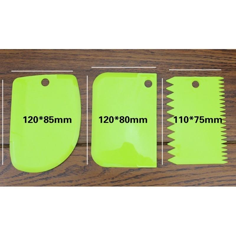 3Pcs/Set Dough Cutter Cake Bread Slicer Baking Pasty Tools Scraper Cake Blade Spatula Cake Cream Scraper Pasty Scraper Kitchen Tools
