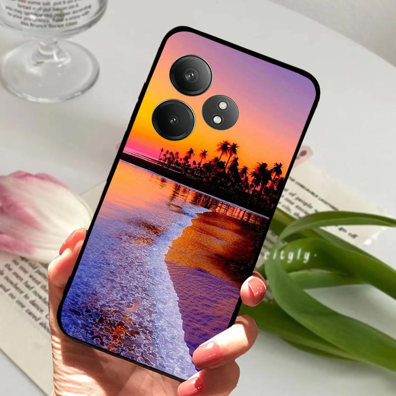 Для Realme GT 6 GT6 Чехол Ударопрочный Мягкий ТПУ Силиконовый Чехол для Телефона Для Realme GT 6T Capa Realme GT6 GT6T Мультяшный Матовый Бампер